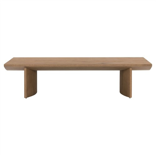 Matthew Rustic Lodge Brown Thick Oak Wood Rectangular Coffee Table | Kathy Kuo Home