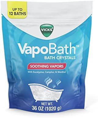 Vicks VapoBath, Bath Crystals, Bath Bomb, Non-Medicated Bath Salts, Soothing Vicks Vapors Steam Arom | Amazon (US)