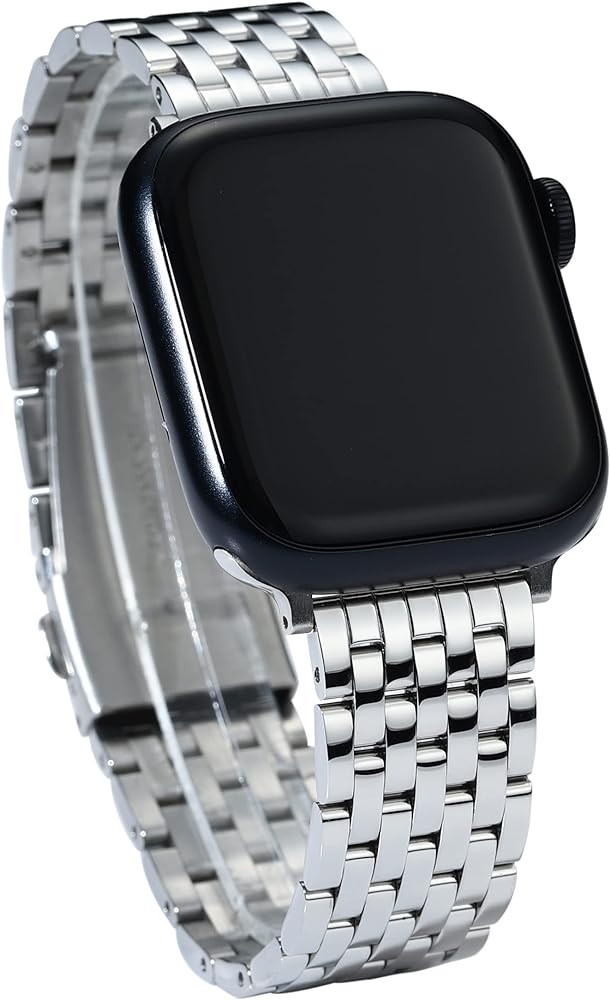 Watch Bands for Apple Watch 38mm 40mm 41mm 42mm 44mm 45mm for Women, Dressy Seven-link Bands for ... | Amazon (US)