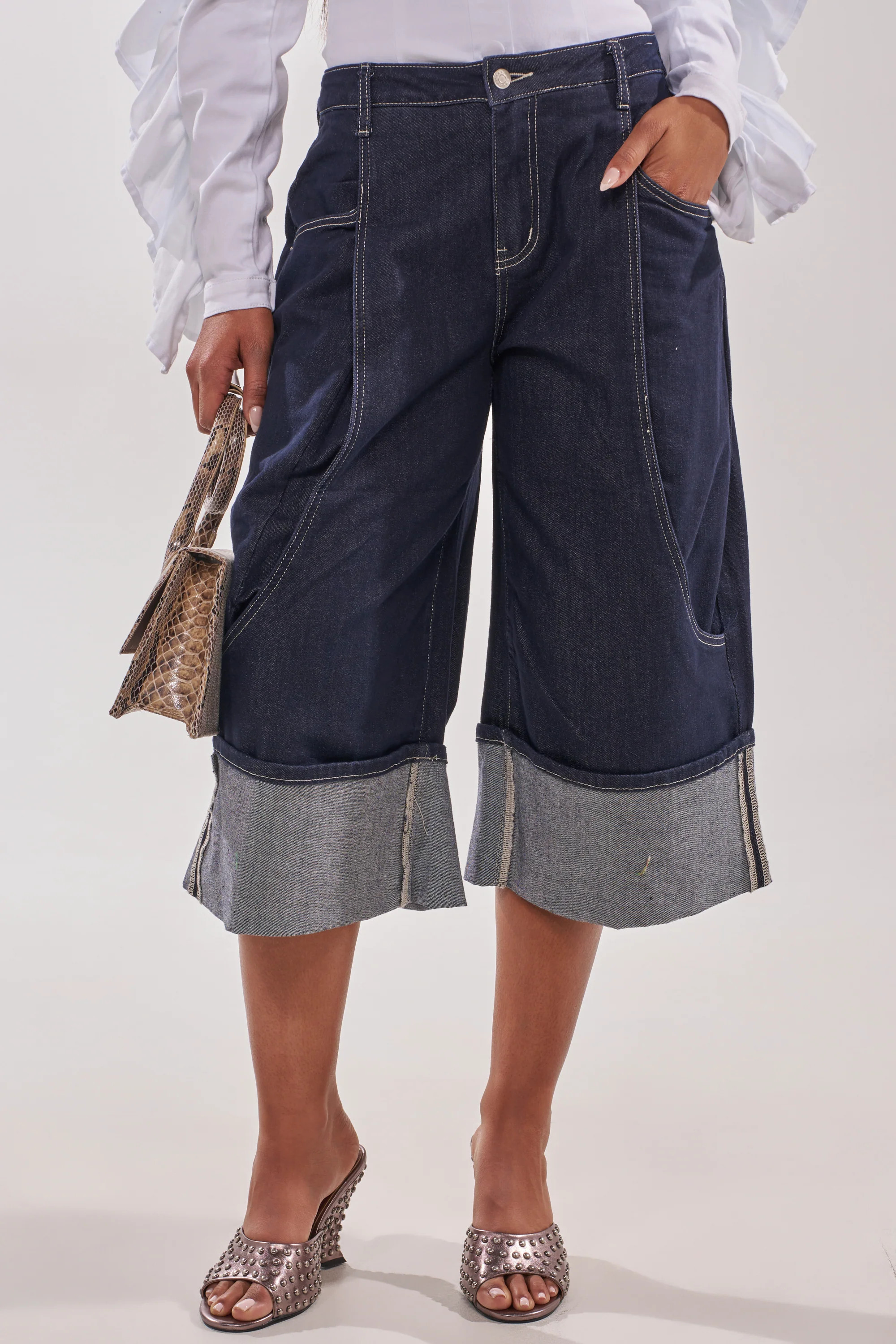COME WITH ME DENIM BERMUDA SHORT | AKIRA