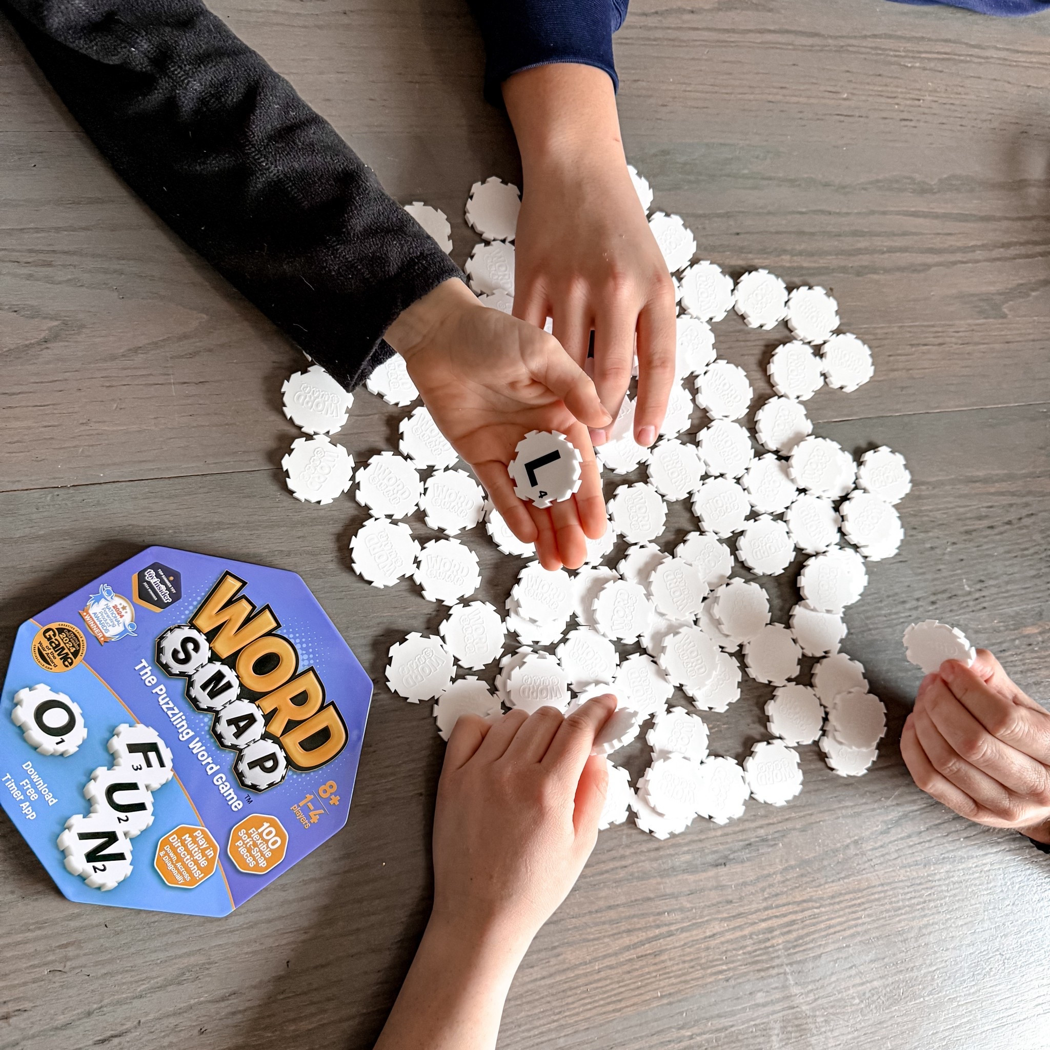Family game night!  The kids chose Word Snap and it was a hit.  Word games + mixed-age teams = instant fun. Lots of laughs, learning and teamwork pairing the younger ones with the older to make four teams. 


#LTKmomlife #LTKHome #LTKKids