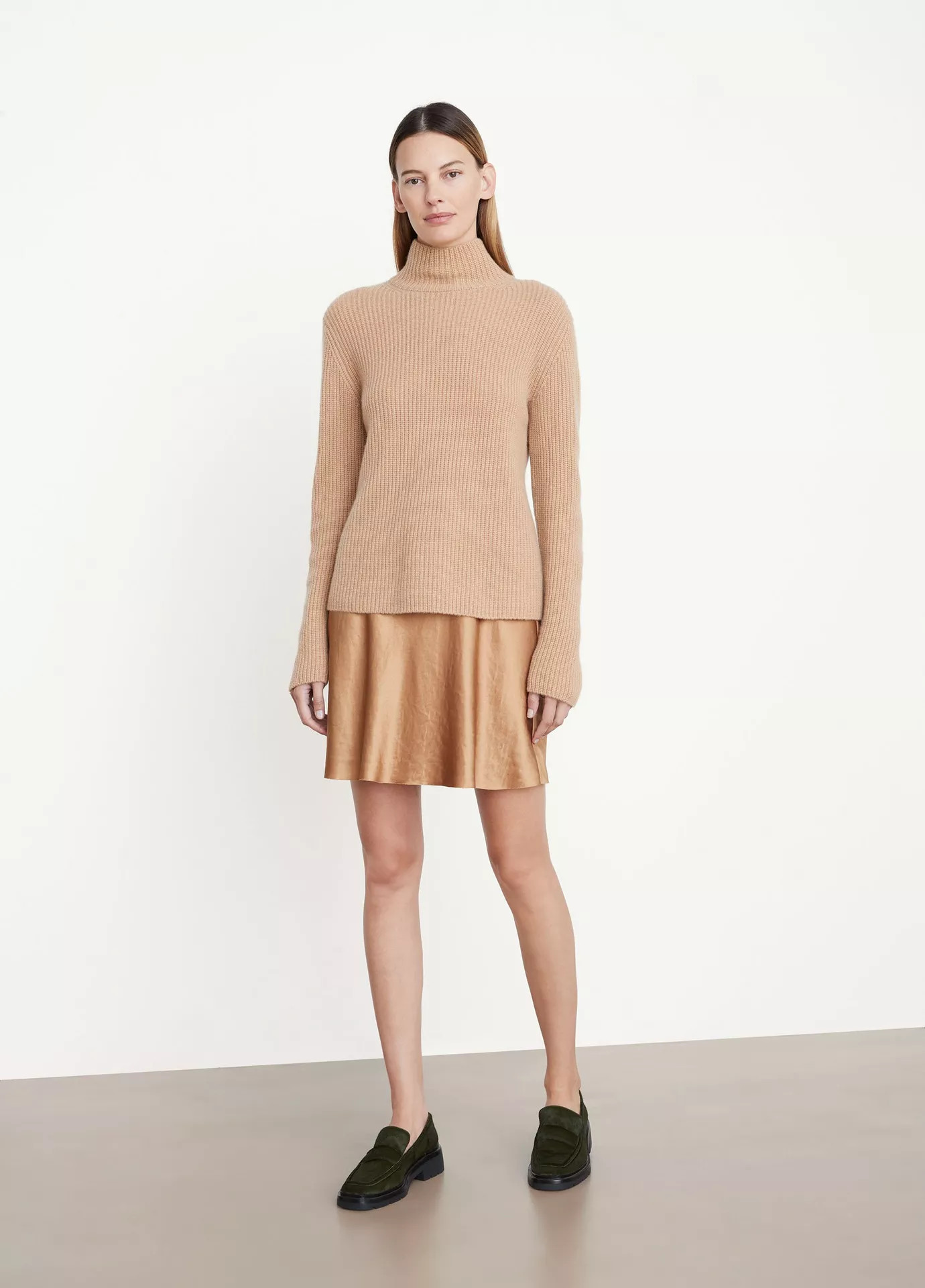 Cashmere Shaker Rib Turtleneck | Vince LLC