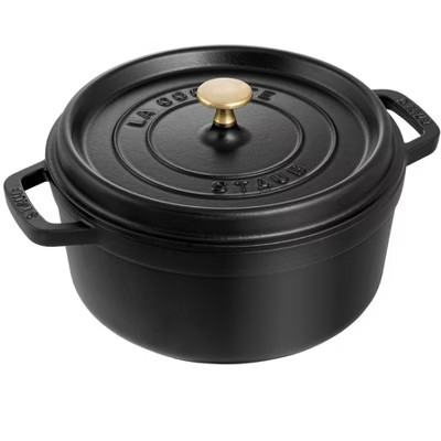 Staub Cast Iron Round Cocotte, Dutch Oven, 4-quart, serves 3-4, Made in France,  Matte Black | Target