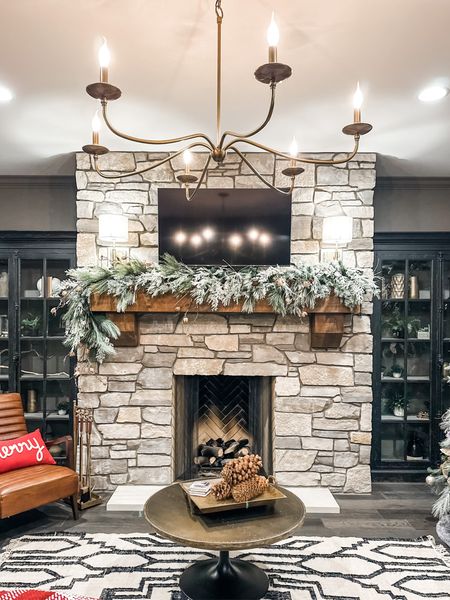 A fireplace is a gorgeous design focal point any time of the year.  Make it festive for the holidays with a garland!🎄

#LTKHoliday #LTKhome #LTKSeasonal