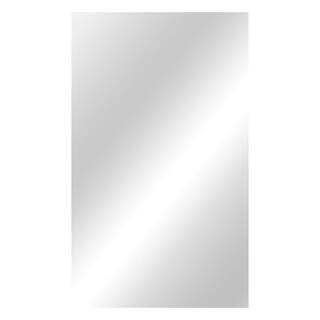 36 in. W x 60 in. H Frameless Rectangular Bathroom Vanity Mirror in Silver | The Home Depot