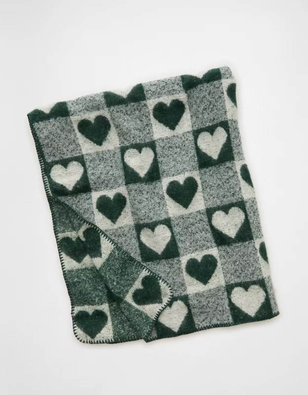 AE Heart Woven Blanket | American Eagle Outfitters (US & CA)