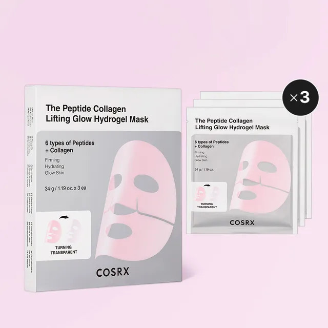 COSRX - The Peptide Collagen Lifting Glow Hydrogel Mask - Masque hydratant | YesStyle Global