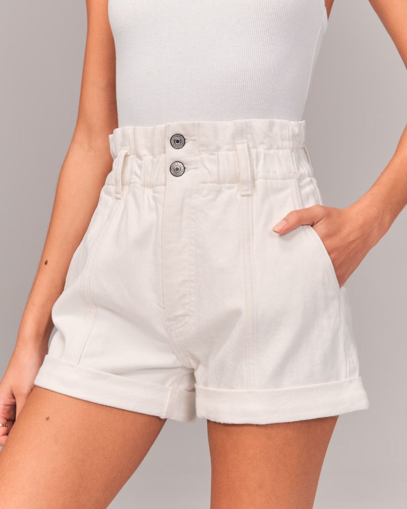 Denim Paperbag Shorts | Abercrombie & Fitch (US)