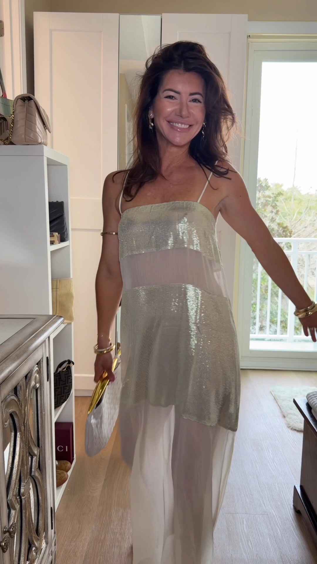 Can we just take a moment for THIS DRESS!!!!! In love with the way it swings and sheer, shiny and sexy in ALL the right places!!!!



#LTKFestival #LTKOver40 #LTKgrwm