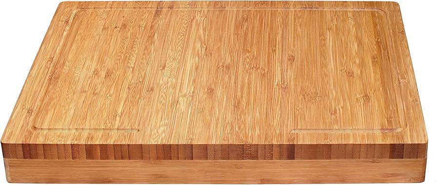 Lipper International Bamboo Wood Over-the-Counter-Edge Kitchen Cutting and Serving Board, 17-5/8"... | Amazon (US)