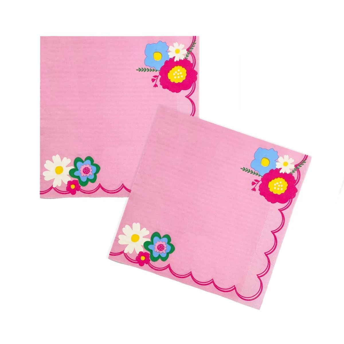 Packed Party 'Spring Blooms' 8" Disposable Dinner Napkin, 2-Pack Bundle, 40 pcs | Walmart (US)