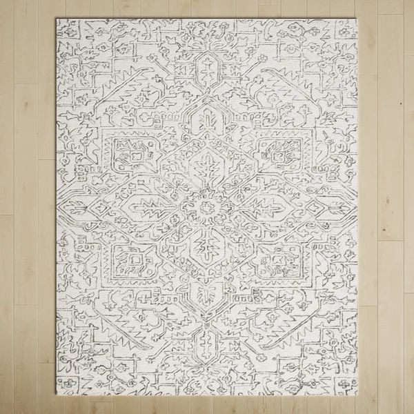 Armando Handmade Ivory/Charcoal Rug | Wayfair North America