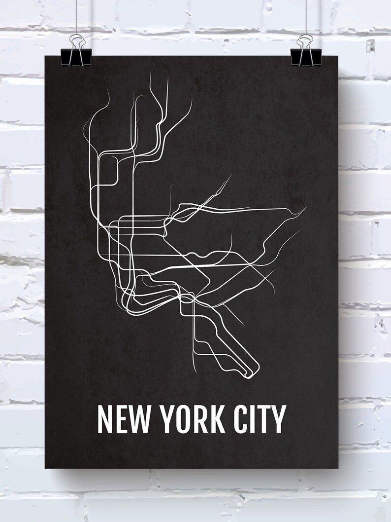 NYC Print  New York City Subway Transit Map  Poster | Etsy | Etsy (US)