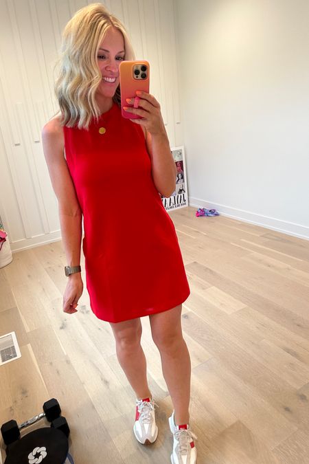 This dress is the perfect Athleisure dress!!! I’m in a size small! Really good summer coral red match, but I’m living on the edge and keeping it! I think it’s a warm red!!! #hocspring #hocsummer 

#LTKMidsize #LTKOver40 #LTKSaleAlert
