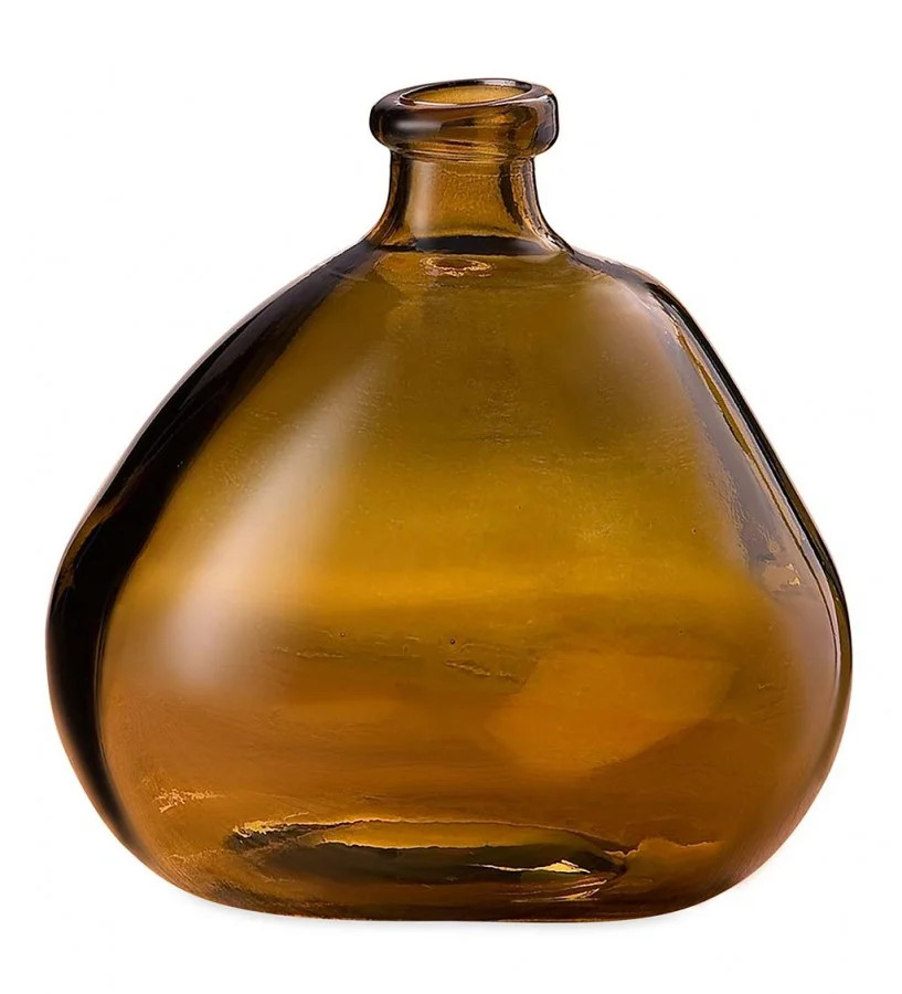 Wind & Weather Handcrafted Spanish Eco-Friendly Recycled Glass Vase - Brown - Walmart.com | Walmart (US)