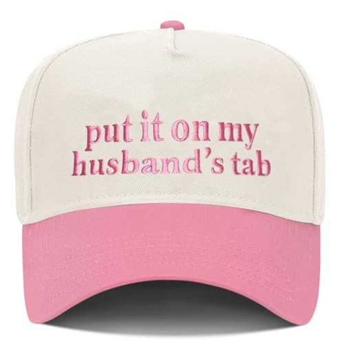 Put It On My Husband's Tab Funny Trucker Hats Women Vintage Adjustable Baseball Cap Embroidery Fashion Trucker Hat | Amazon (US)