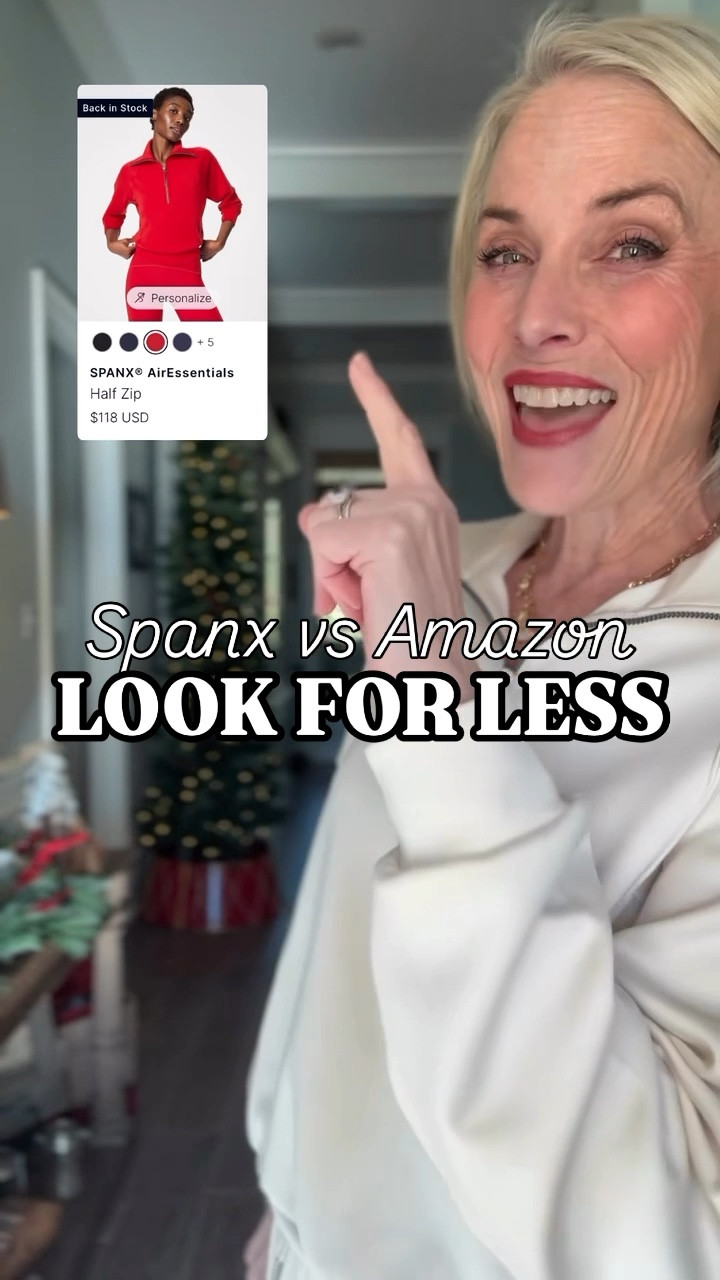 Who doesn’t love a good look for less? This week’s comparison is all about cozy, stylish lounge sets—perfect for fall, travel, or just relaxing at home. Let’s break down the details:

First up is the Spanx Air Essentials Half Zip and Wide Leg Pants. These pieces are sold separately, but together they create the ultimate lounge set. Made with lightweight, ultra-soft spacer fabric that feels silky against the skin, they’re designed for luxurious comfort that works at home or on the go. Available in sizes XS-3XL, the half-zip and wide-leg pants come in multiple inseam lengths to suit different heights. However, the price for this comfort is steep: $228 for both pieces.

Now, let’s talk about the budget-friendly option: this Amazon Air Essentials Lounge Set for only $53. Sold as a two-piece set, it’s made with a blend of 50% modal, 45% polyester, and 5% spandex. The fabric is ultra-soft, thick yet lightweight, breathable, and has 4-way stretch for maximum comfort. The oversized half-zip pullover features a drop shoulder design for a casual, trendy look, and the wide-leg pants have a high-waisted elastic waistband, drawstring, and functional side pockets (yes, pockets!). It also comes in several colors and sizes XS-XL.

While Spanx may be the gold standard for luxe athleisure, this Amazon set is an incredible dupe at just a fraction of the cost. For $53, you get a stylish, versatile lounge set that feels amazing and looks just as chic, making it perfect for everything from lounging at home to running errands or even traveling.

Ready to snag this steal? Let me know in the comments—are you team Spanx or team Amazon?



#LTKWatchNow #LTKFindsUnder100 #LTKOver40