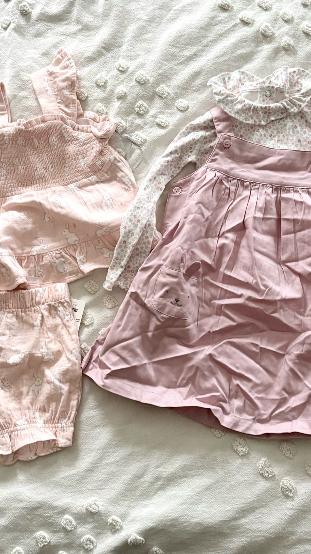 TARGET EASTER OUTFITS FOR GIRLS! I ordered two different options for Reese’s Easter outfits so that I could choose based on what the weather is like. Option one is a shorts and tank bunny print set that is perfect for a warm weather situation…maybe add a cute tiny jean jacket and some sandals and a straw hat. I think the way our weather is trending, that we’ll be in the cold weather option with the long sleeves and bunny pockets dress option and we’ll add some tights or some frilly ankle socks, some pink Maryjane’s and a cardigan if needed. I cannot wait! She’s going to be so fashionable haha! Everything is linked below! 

#LTKmomlife #LTKKids #LTKBaby