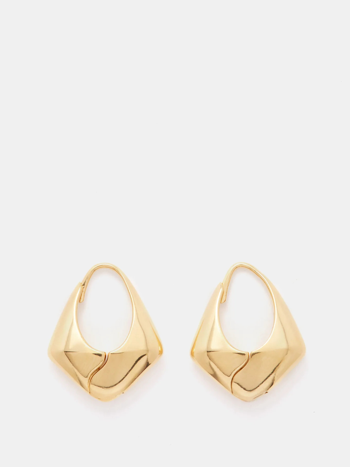 Large 18kt gold-vermeil pyramid hoop earrings | Sophie Buhai | Matches (US)