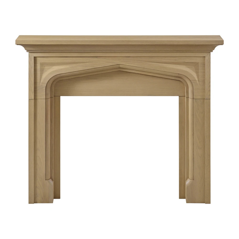 Modern Ember 68-in W x 57-in H Blonde Oak Modern Fireplace Surround in Clear | SERENA-4842-BLD | Lowe's