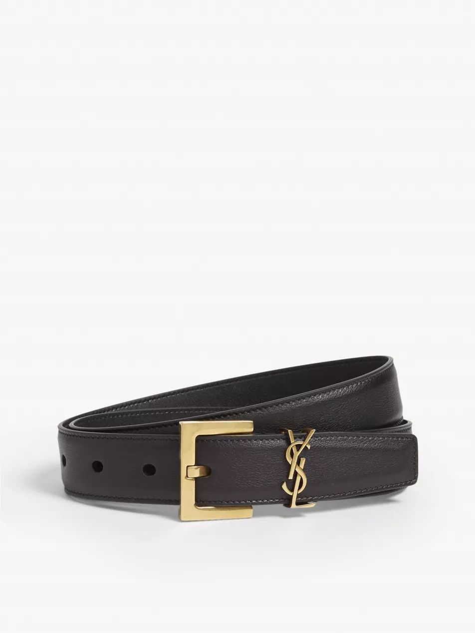 Logo-buckle leather belt | Selfridges