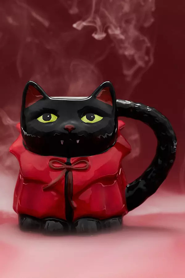 Peluche Halloween Stoneware Cat Mug | Anthropologie (US)