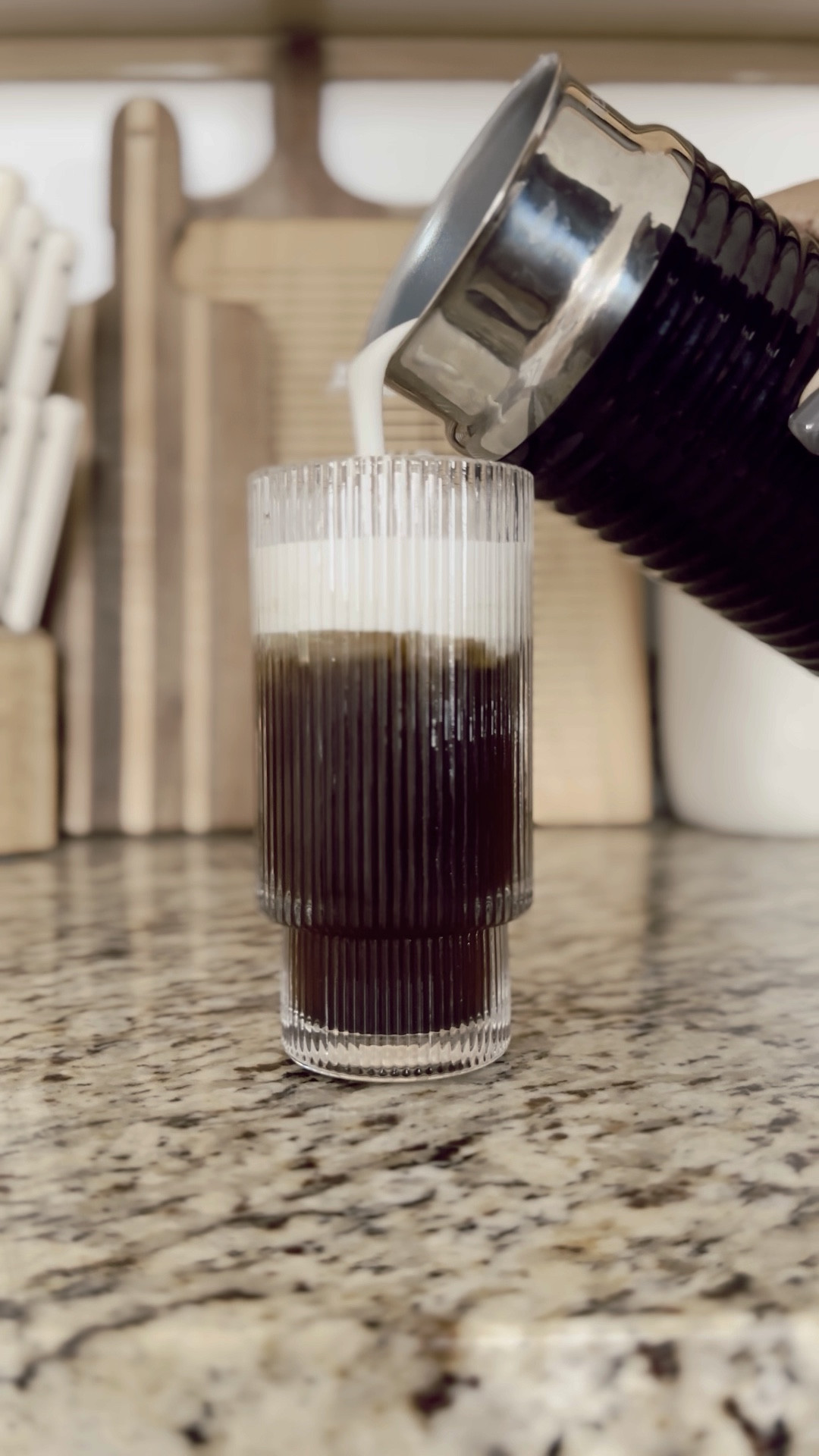 Ribbed glass, fluted glass, Nespresso frother, modern style

#LTKfindsunder50 #LTKhome #LTKsalealert