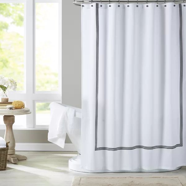 Senoia Cotton Blend Single Shower Curtain | Wayfair North America