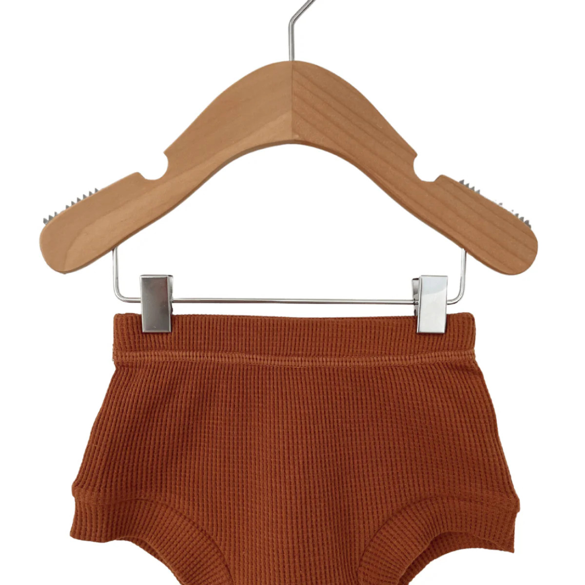 Organic Cotton Waffle Shorts, Caramel | SpearmintLOVE