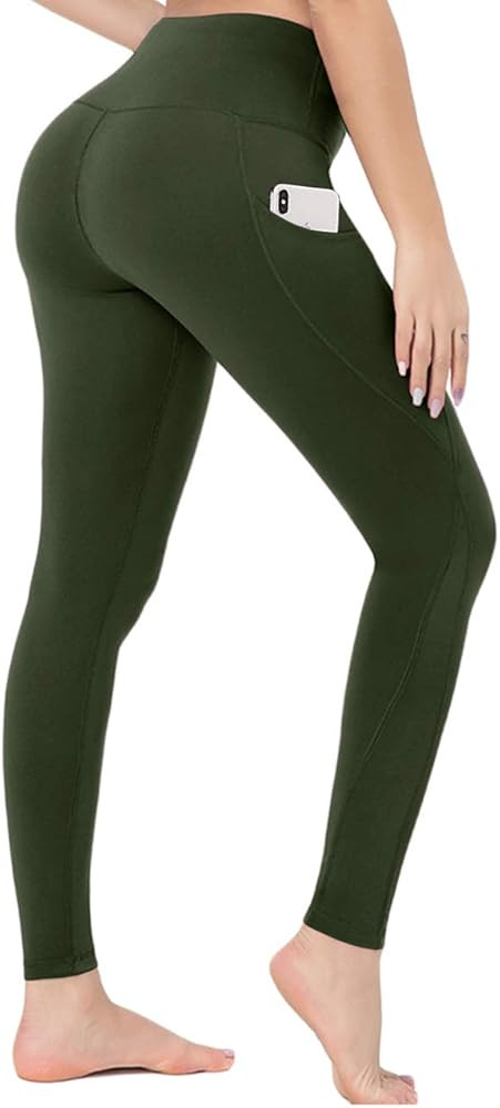 HIGHDAYS High Waisted Yoga Pants for Women - Soft Tummy Control Leggings with Pockets for Workout... | Amazon (US)