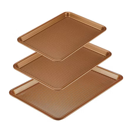 Ayesha Curry 3-pc. Non-Stick Cookie Sheet, One Size, Brown | JCPenney