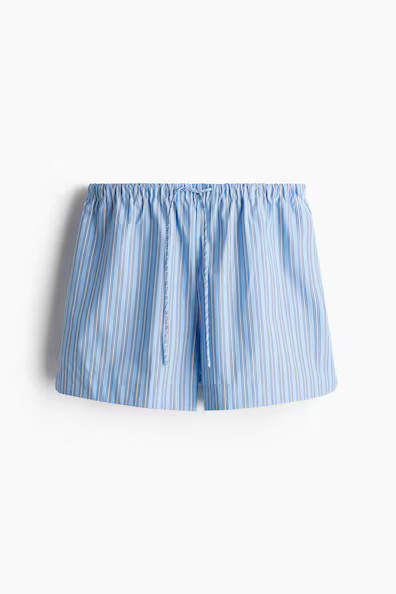 H & M - Cotton Shorts with Drawstring - Blue | H&M (US + CA)