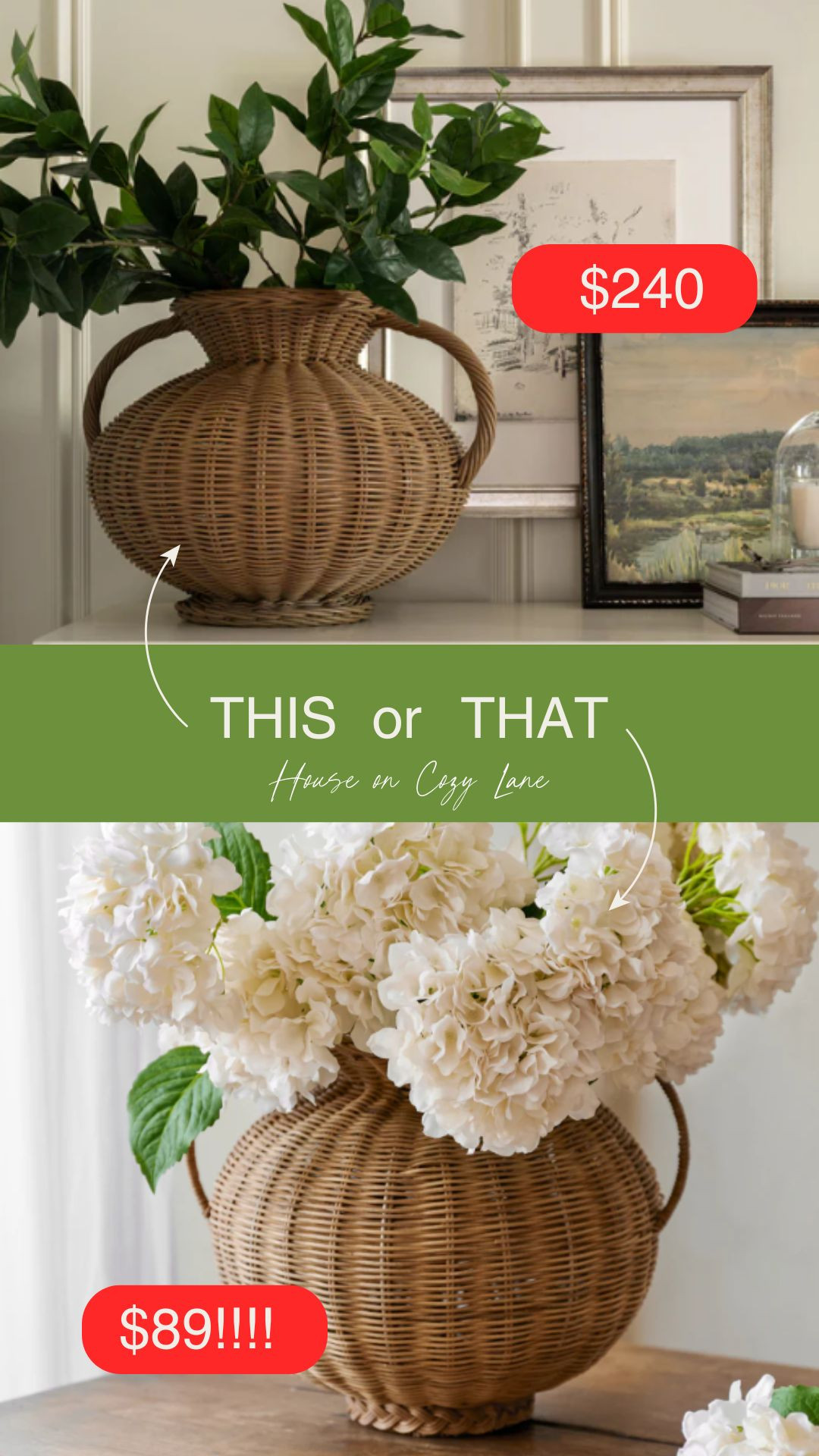 Have and love the Antonia Woven vase but I'm absolutely loving the new oversized Remi vase from Magnolia, not to mention what a great deal it is for a very similar look!!!  

 #LTKHome
