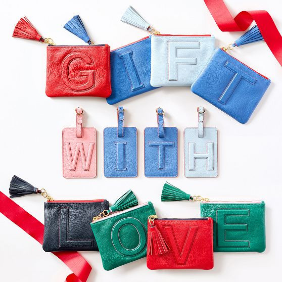 Mark &amp; Graham x Pencil &amp; Paper Co. Leather Initial Pouch | Mark and Graham