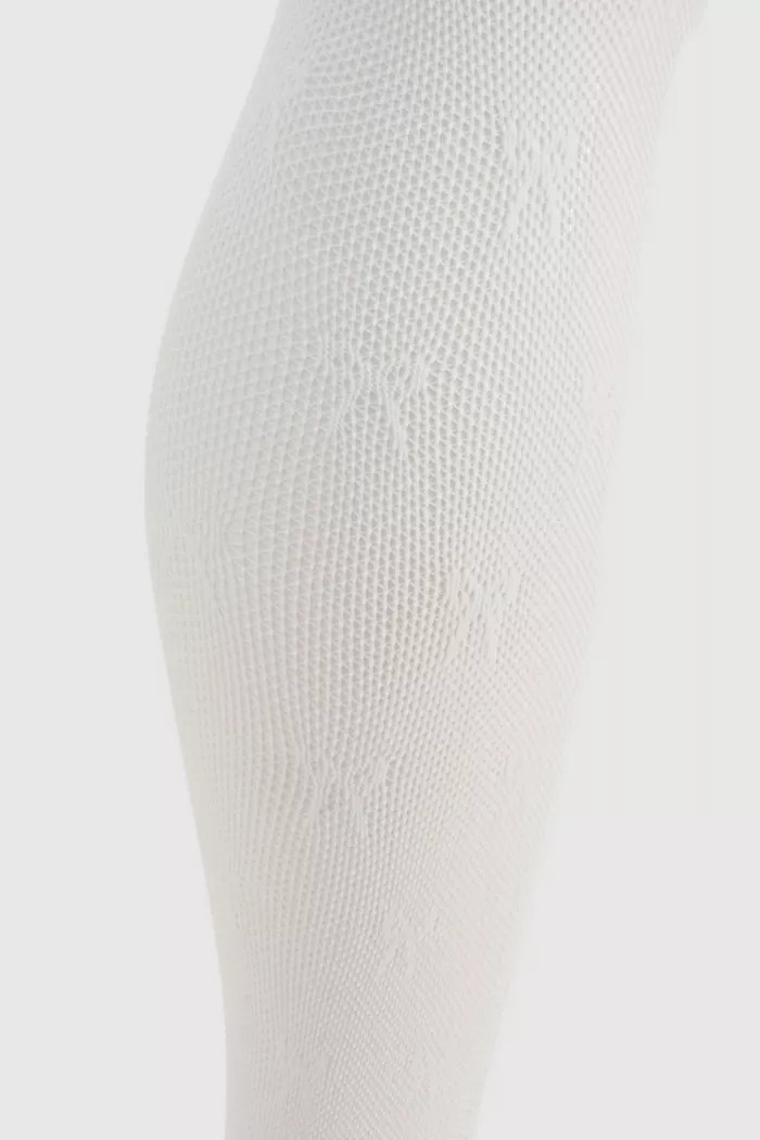 White Bow Detail Lace Tights | Boohoo.com (UK & IE)