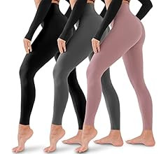 3 Pack Leggings for Women-No See-Through High Waisted Tummy Control Yoga Pants Workout Running Le... | Amazon (US)