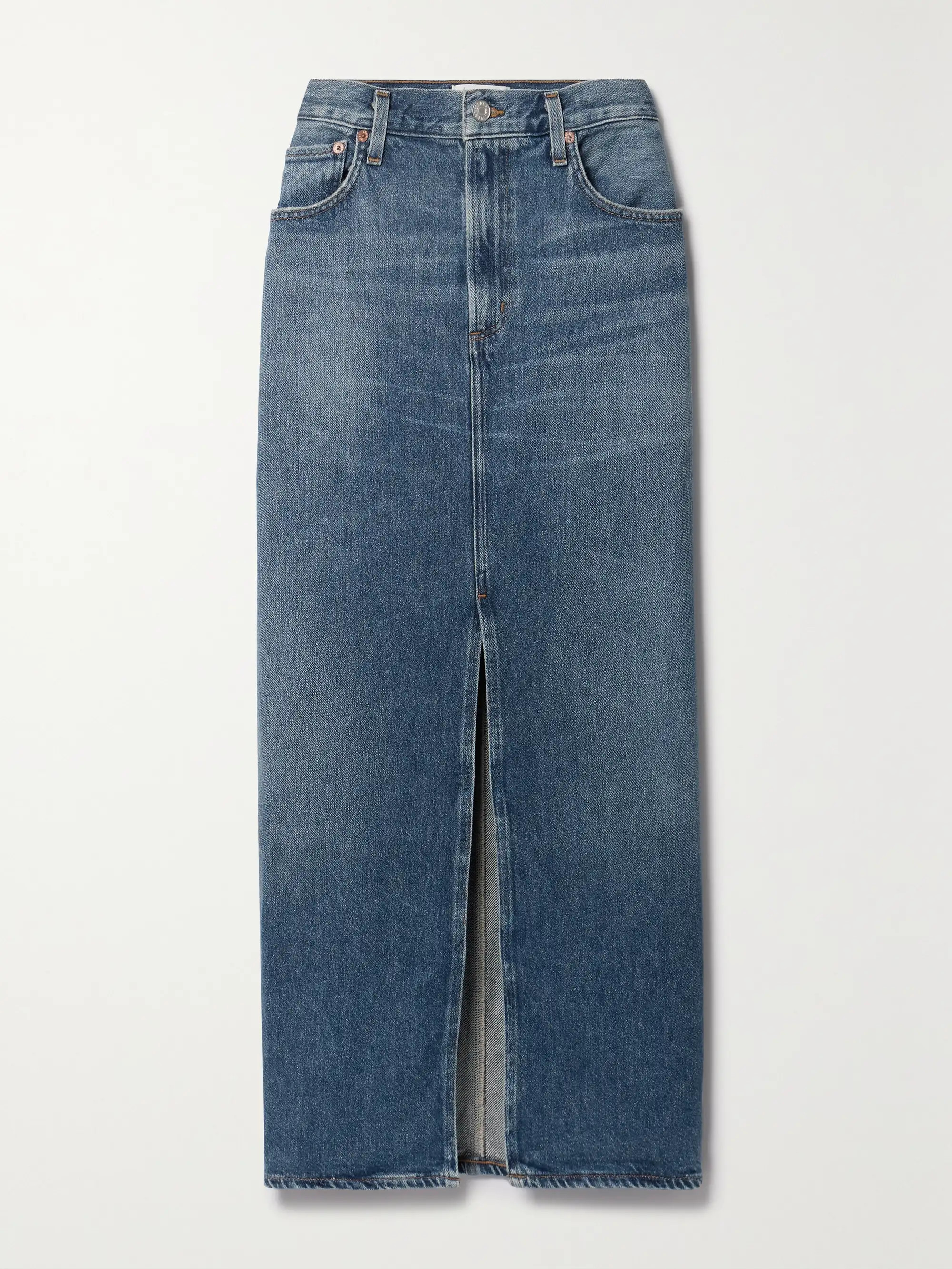 Leif denim midi skirt | NET-A-PORTER (US)