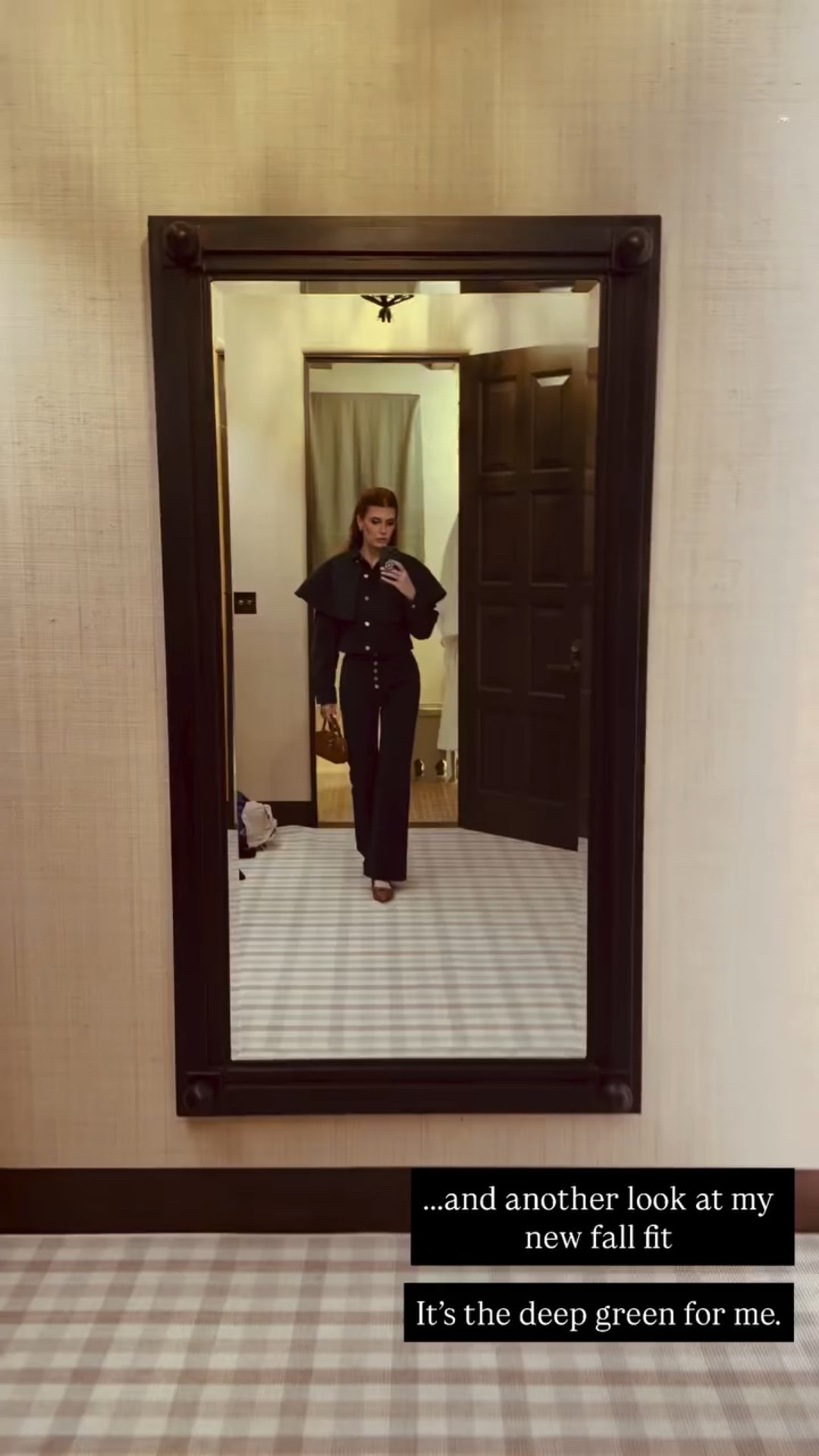 @miumiu 
@shopbop 
@ullajohnson …..and another look at my new fall fit 

It’s the deep green for me. @larroude