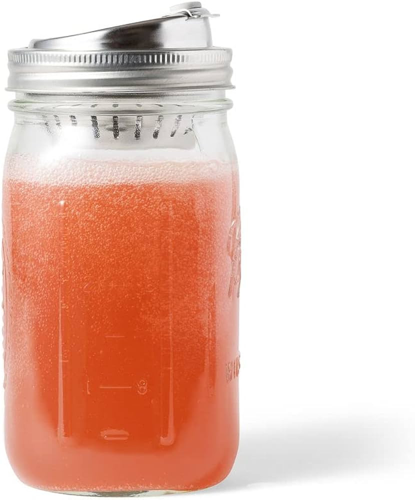 Jarware Mason Jar Fruit Infuser Drink Lid, Stainless Steel, Wide Mouth | Amazon (US)
