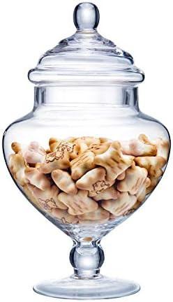 Diamond Star Clear Glass Apothecary Jars, Candy Buffet Display, Elegant Storage Jar, Decorative Wedd | Amazon (US)