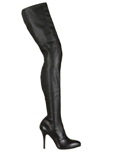 100MM STRETCH FAUX LEATHER BOOTS | Luisaviaroma