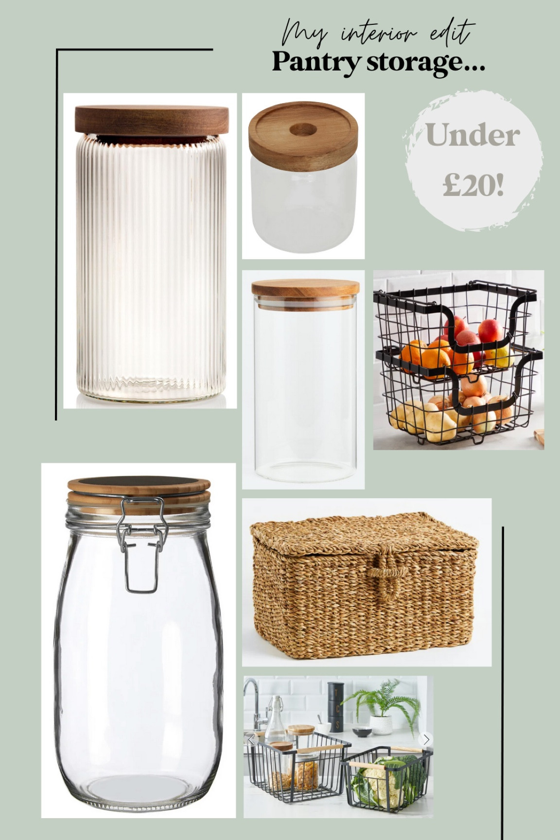 Pantry storage under £20! 🖤 #Pantry #Pantrystorage #Under20 

#LTKfindsunder50 #LTKfindsunder100