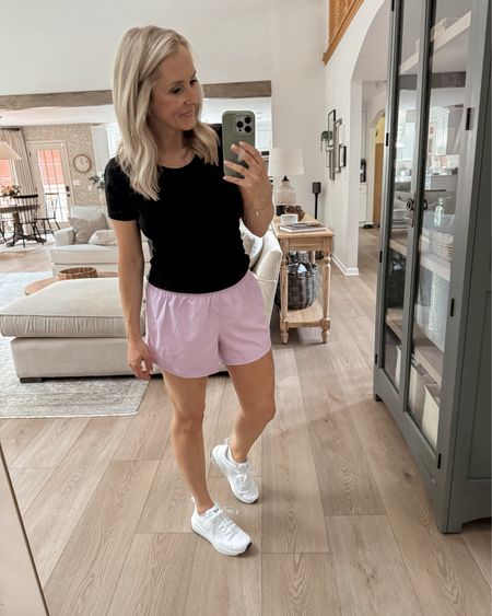 @walmartfashion athletic wear new arrivals! The cutest athletic shorts come in a variety of colors and I love these avia white sneakers! #walmartpartner #walmartfashion 

#LTKxWalmart #LTKActive #LTKShoeCrush