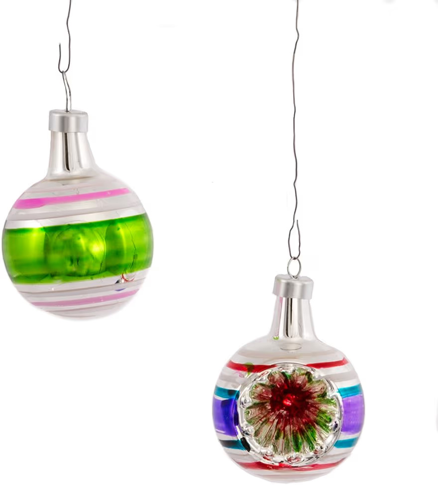 Kurt Adler Early Years Mini Glass Ornament Set of 24 - Ball and Reflector | Amazon (US)