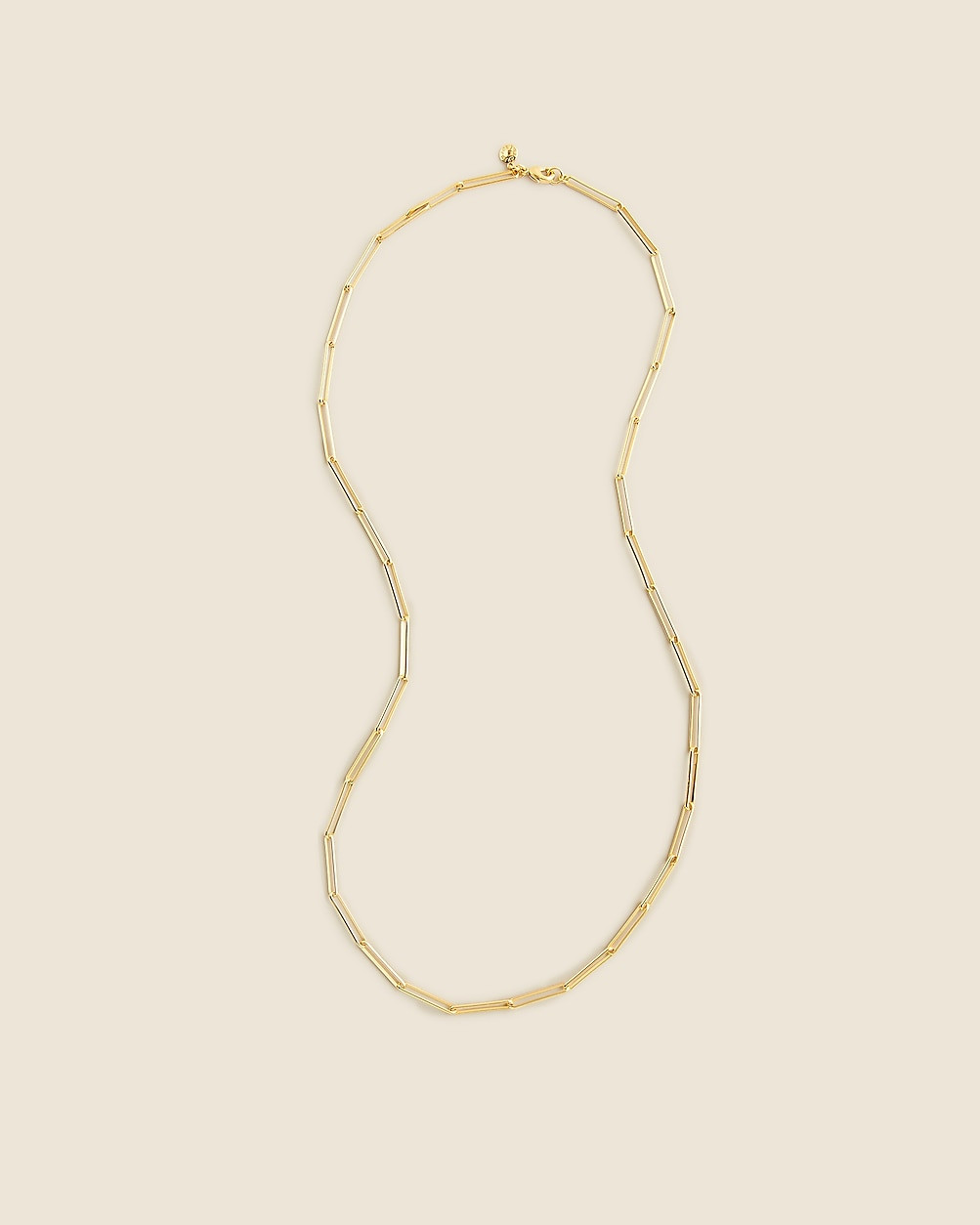 Dainty gold-plated paper-clip necklace | J. Crew US