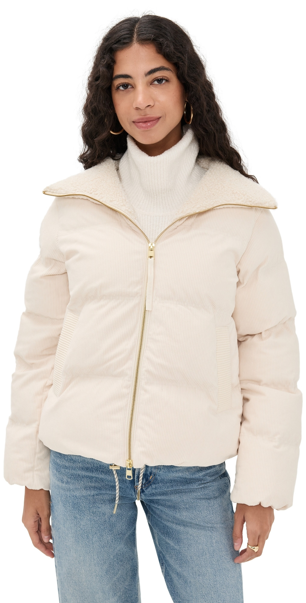 Varley Brackley Cord Puffer Jacket Birch XS | Shopbop