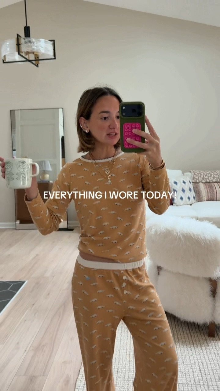 everything i wore today! pjs are cozy land, car print isn’t available to link so added similar!
pjs: xs/p
sweater: xs
sweatpants: small
fleece: small
cardigan: xs (i had it hemmed)
tank: xs 
light brown jeans: 24 short

#LTKdayinmylife #LTKgrwm #LTKootd