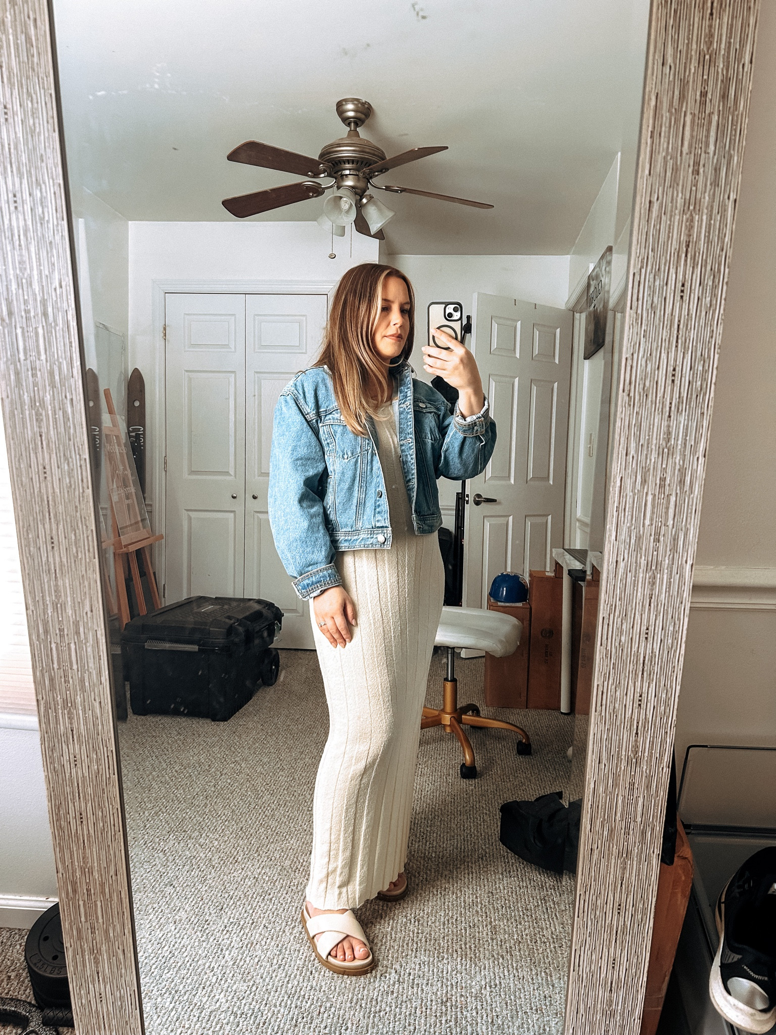 Jean jacket, beige sandals, maxi dress, summer dress, summer outfit, spring outfitt

#LTKStyleTip #LTKShoeCrush #LTKGiftGuide