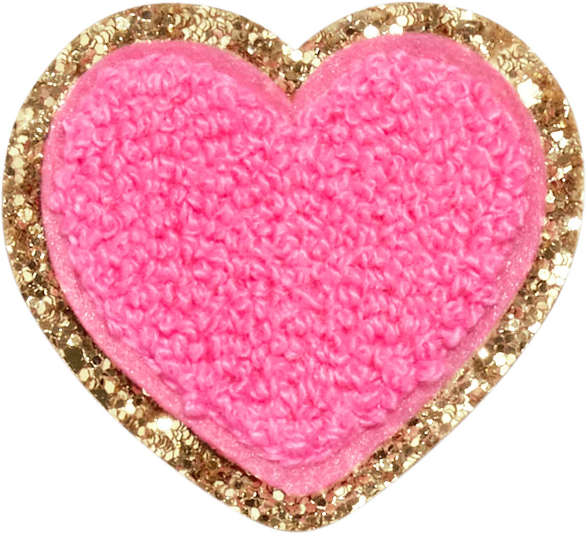 Bubblegum Glitter Varsity Heart Patch by Stoney Clover Lane | Stoney Clover Lane