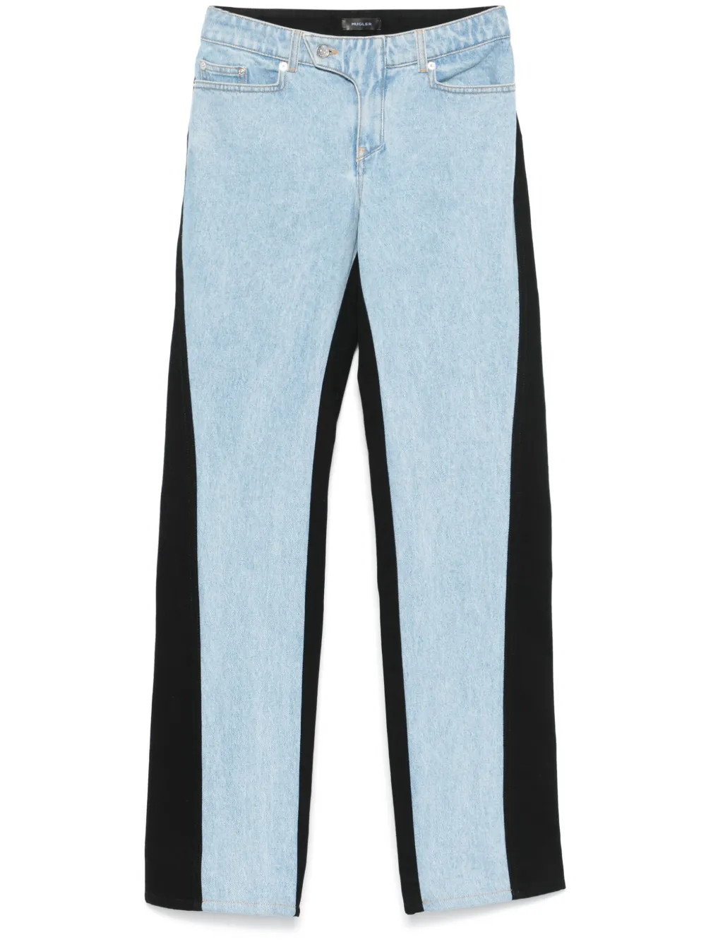 Mugler bi-color straight-leg Jeans | Blue | FARFETCH SK | Farfetch Global